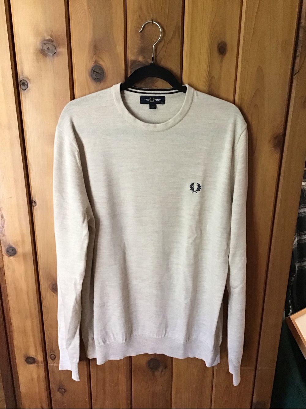 Fred Perry crewneck sweater beige marl XL